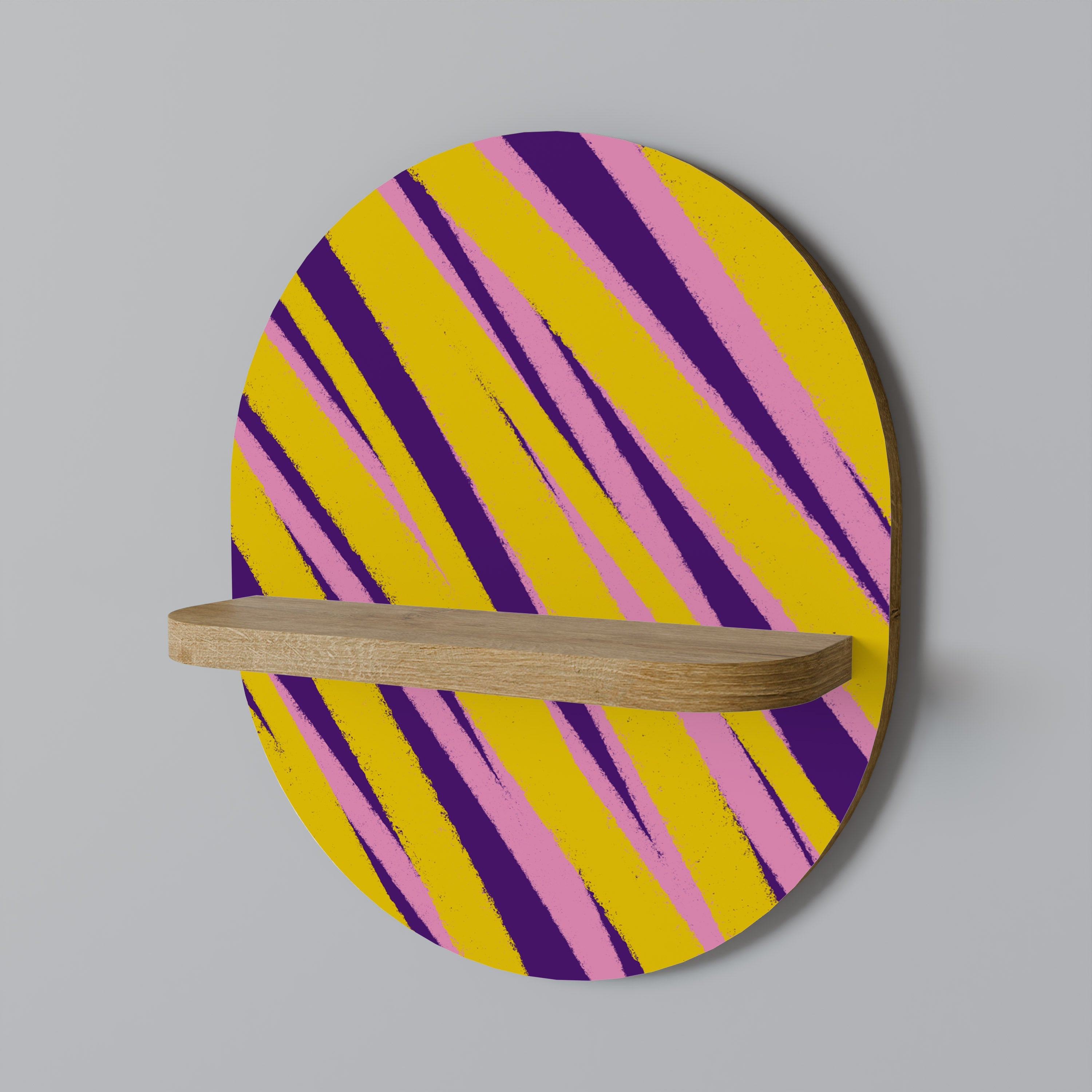 DREAMS COME TRUE Prateleira Oval Decorativa em Efeito Carvalho