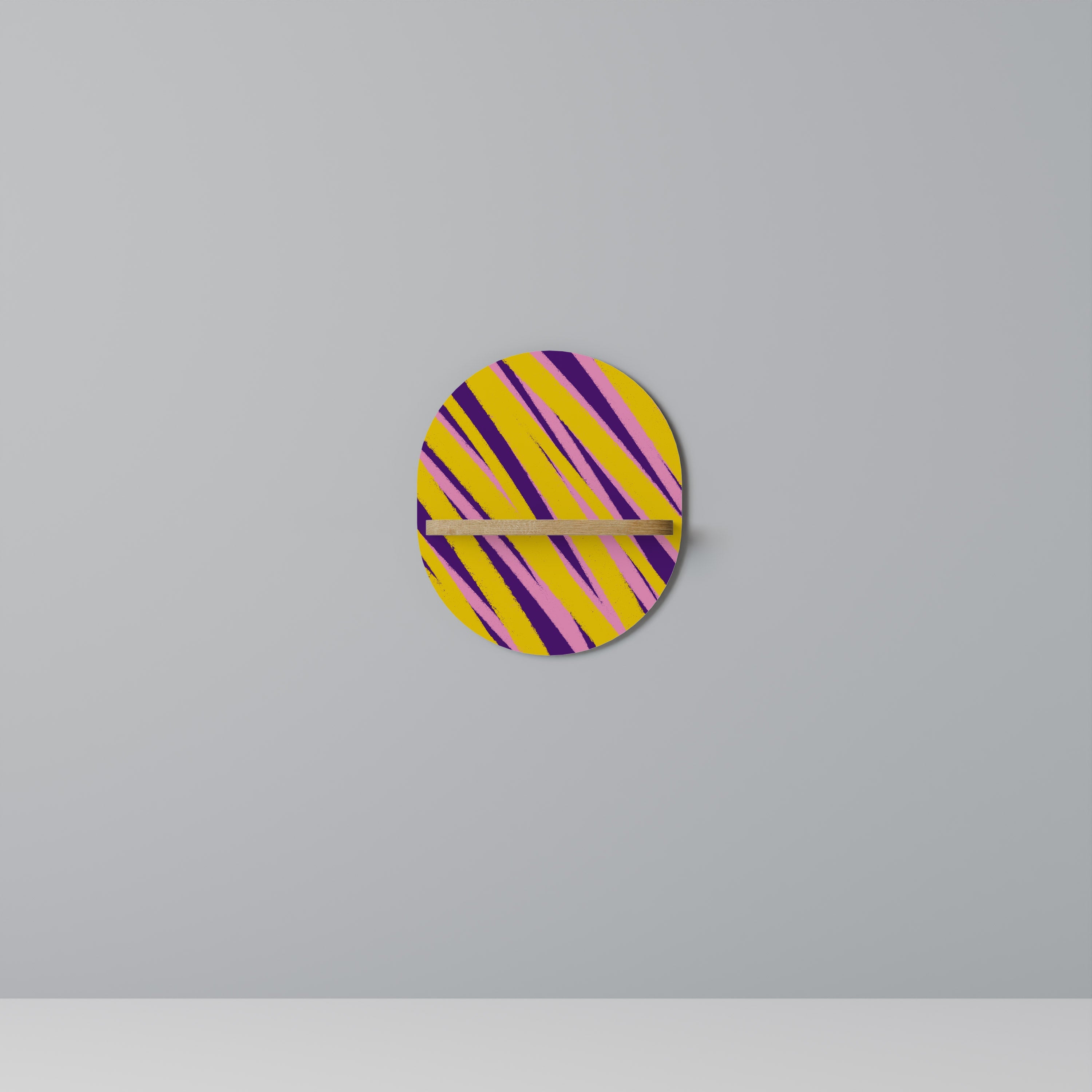 DREAMS COME TRUE Prateleira Oval Decorativa em Efeito Carvalho