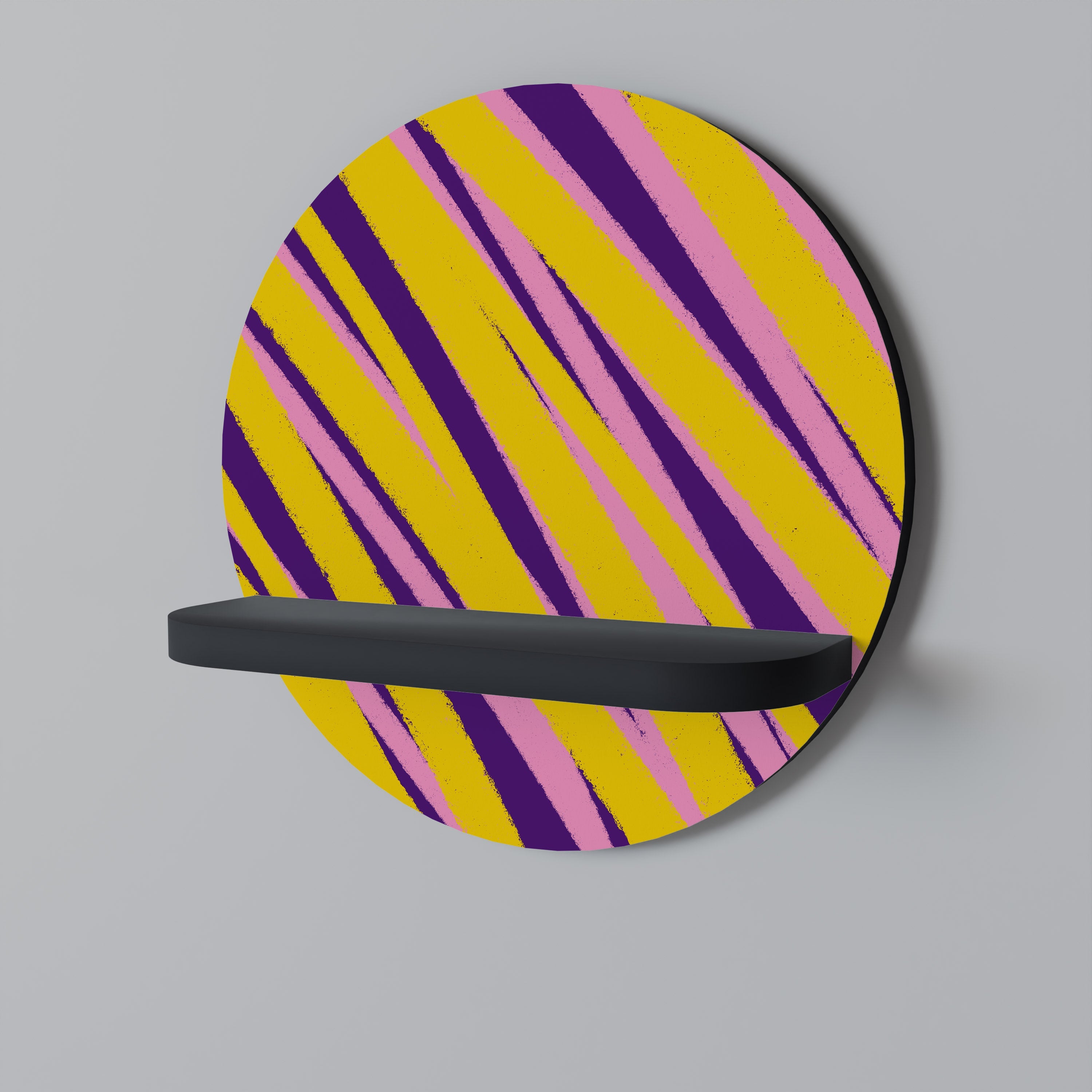 DREAMS COME TRUE Prateleira Redonda Decorativa em Acabamento Preto