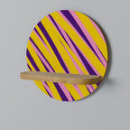 DREAMS COME TRUE Prateleira Redonda Decorativa em Efeito Carvalho