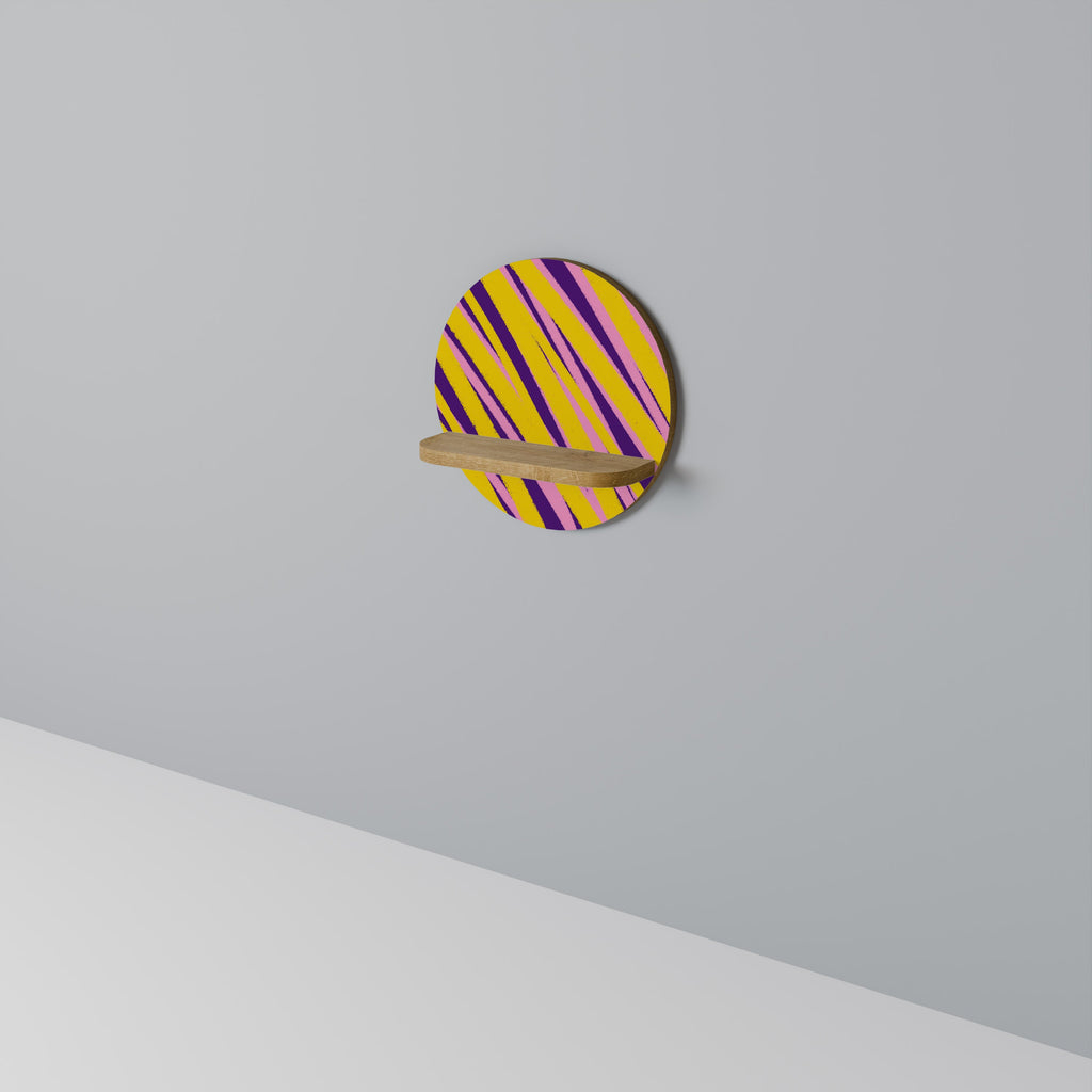 DREAMS COME TRUE Prateleira Redonda Decorativa em Efeito Carvalho