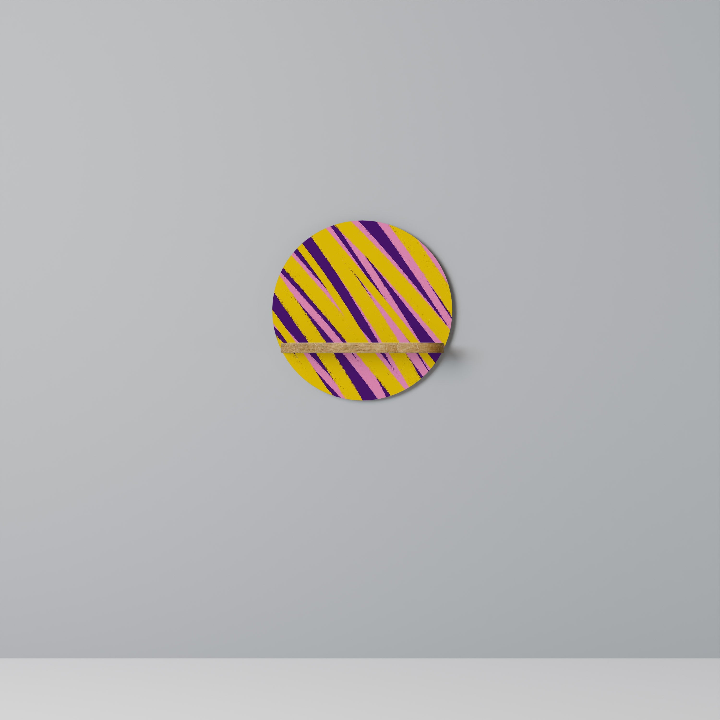 DREAMS COME TRUE Prateleira Redonda Decorativa em Efeito Carvalho