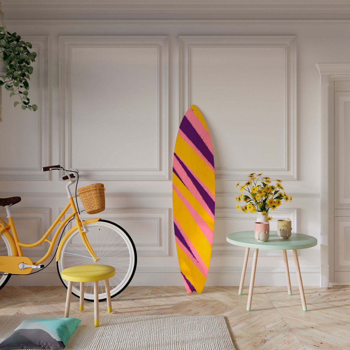 DREAMS COME TRUE Painel Decorativo Prancha de Surf