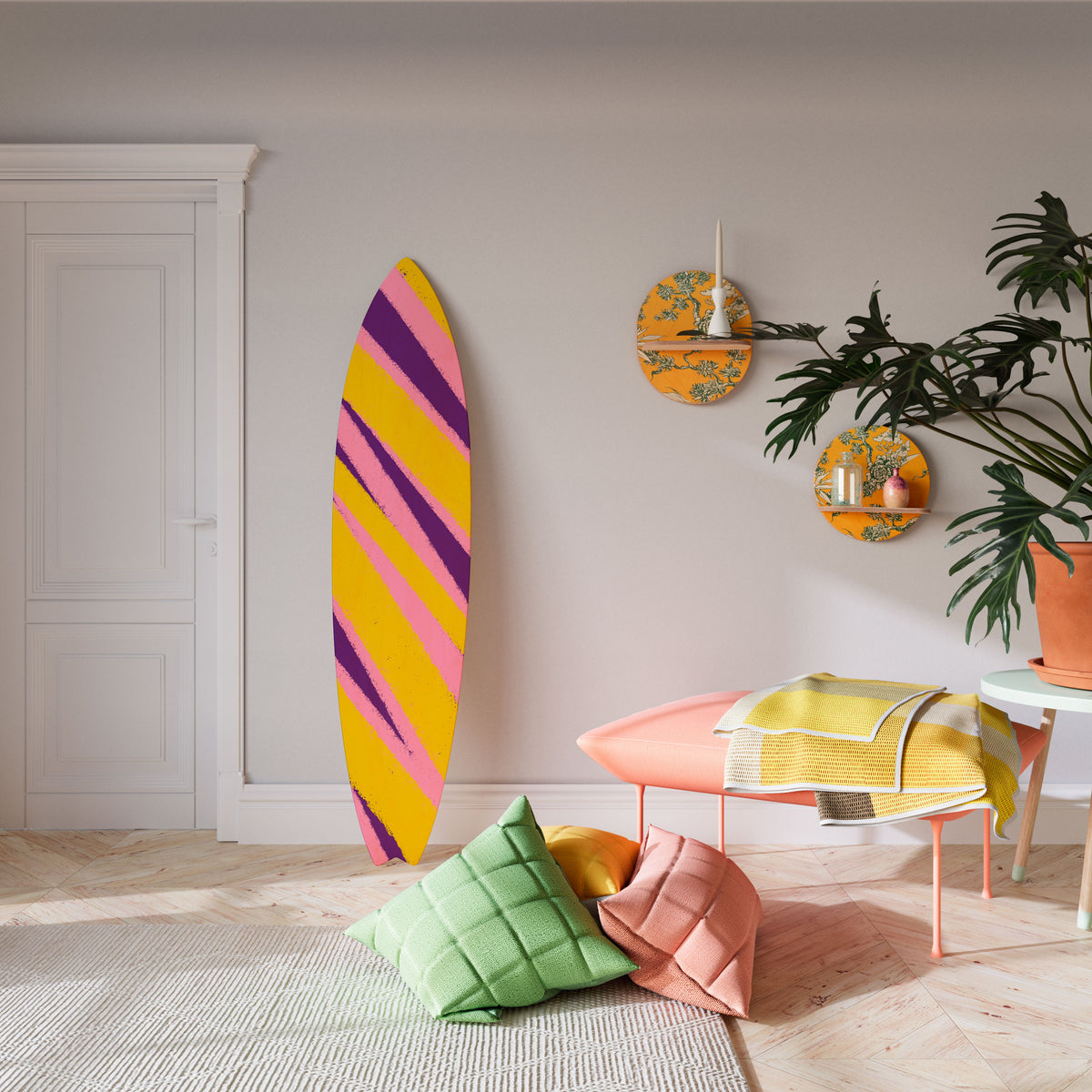 DREAMS COME TRUE Painel Decorativo Prancha de Surf