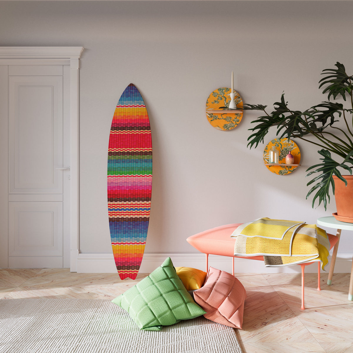 ETHNIC MEXICAN Painel Decorativo Prancha de Surf