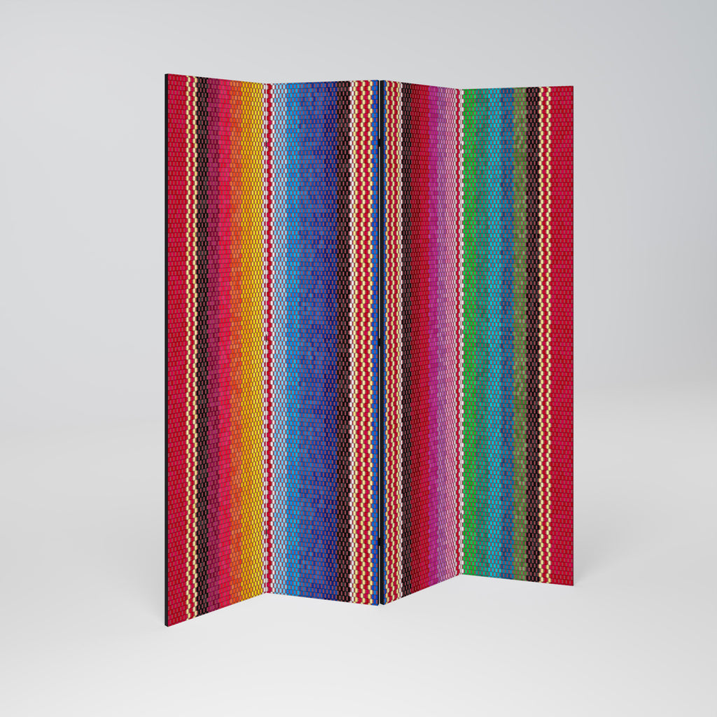ETHNIC MEXICAN Decorative 4-Panel Room Divider