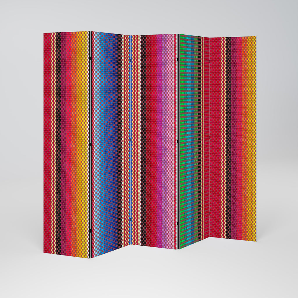 ETHNIC MEXICAN 5-Panel Room Divider