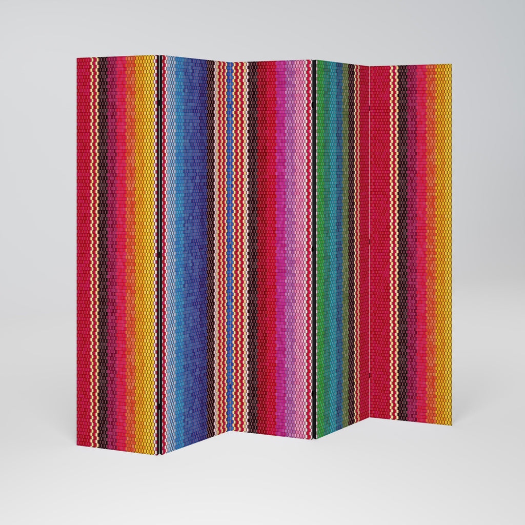 ETHNIC MEXICAN Decorative 5-Panel Room Divider