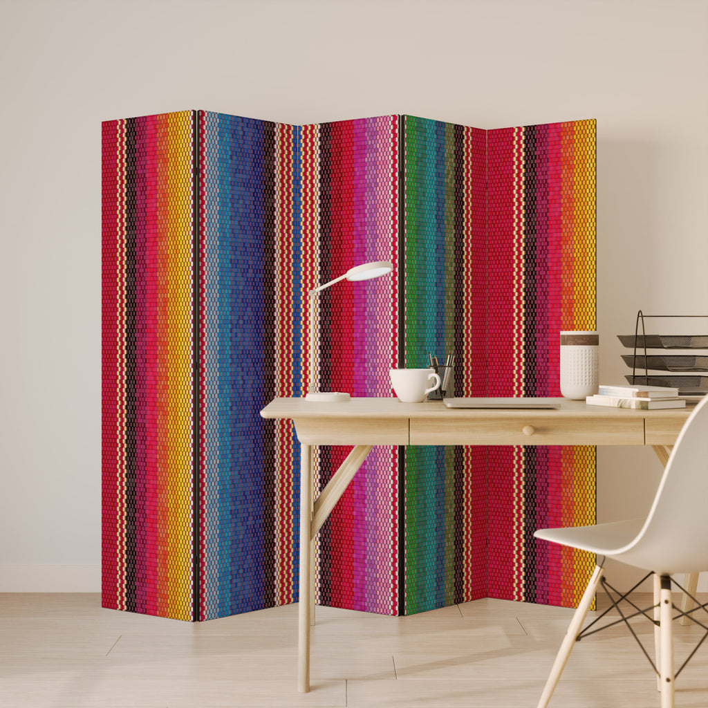 ETHNIC MEXICAN Decorative 5-Panel Room Divider
