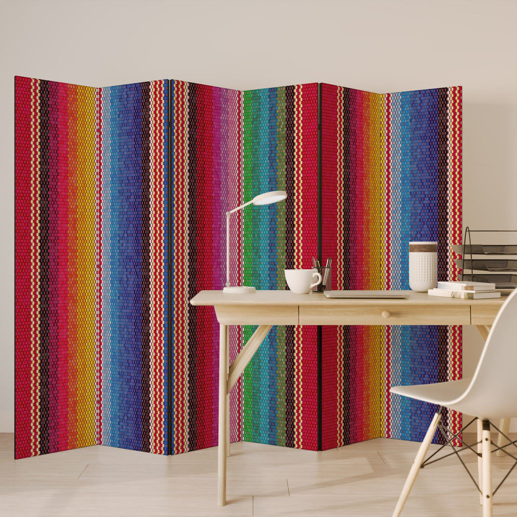 ETHNIC MEXICAN Decorative 6-Panel Room Divider