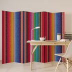 ETHNIC MEXICAN Decorative 6-Panel Room Divider