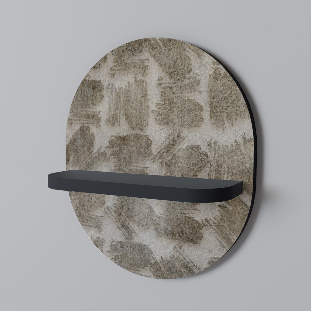 SLIGHTLY BLURRED Prateleira Oval Decorativa em Acabamento Preto