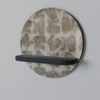 SLIGHTLY BLURRED Prateleira Redonda Decorativa em Acabamento Preto