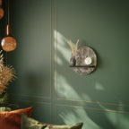 SLIGHTLY BLURRED Prateleira Redonda Decorativa em Acabamento Preto