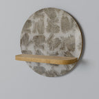 SLIGHTLY BLURRED Prateleira Redonda Decorativa em Efeito Carvalho