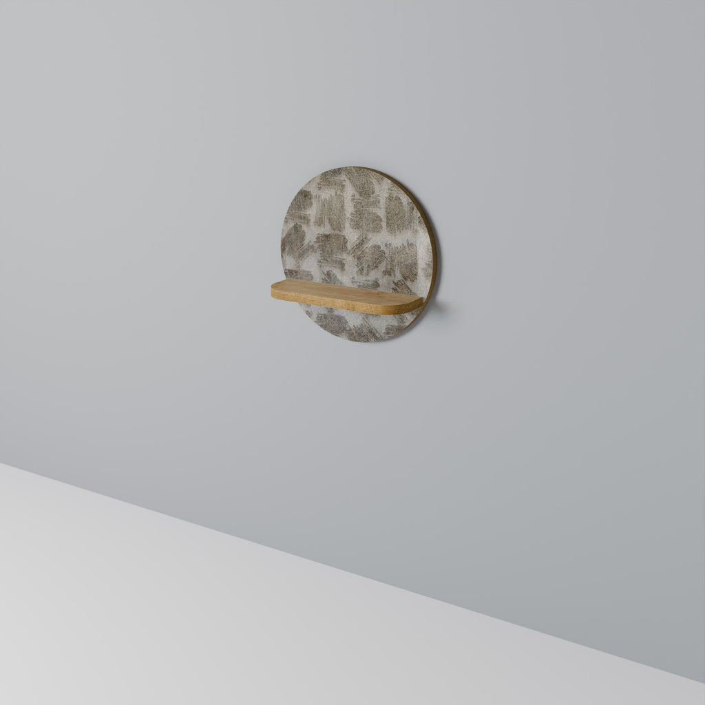 SLIGHTLY BLURRED Prateleira Redonda Decorativa em Efeito Carvalho