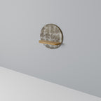 SLIGHTLY BLURRED Prateleira Redonda Decorativa em Efeito Carvalho