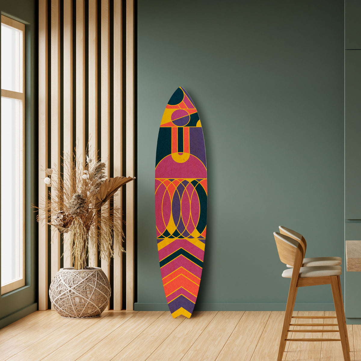 ELECTRIC PATTERNS Painel Decorativo Prancha de Surf