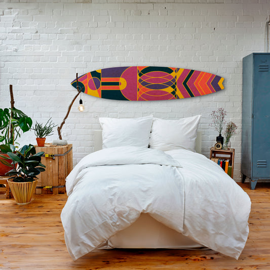 ELECTRIC PATTERNS Painel Decorativo Prancha de Surf