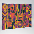 ELECTRIC PATTERNS Decorative 6-Panel Room Divider