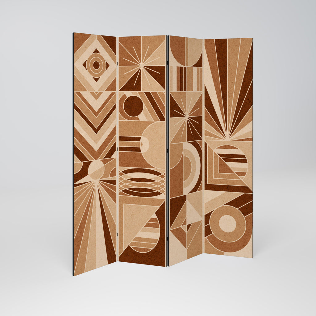 PRISM MOSAIC Biombo Decorativo de 4 Painéis