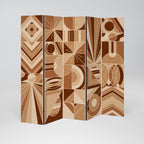 PRISM MOSAIC Biombo Decorativo de 5 Painéis