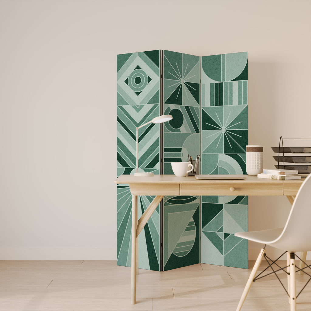 HARMONIC GRID Biombo Decorativo de 3 Painéis