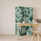 HARMONIC GRID Biombo Decorativo de 3 Painéis