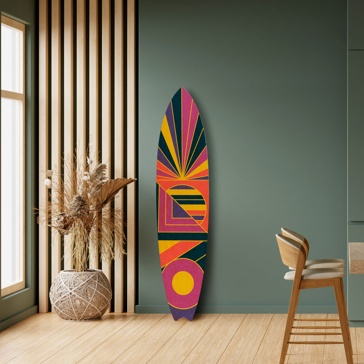 FUSION PATTERNS Painel Decorativo Prancha de Surf