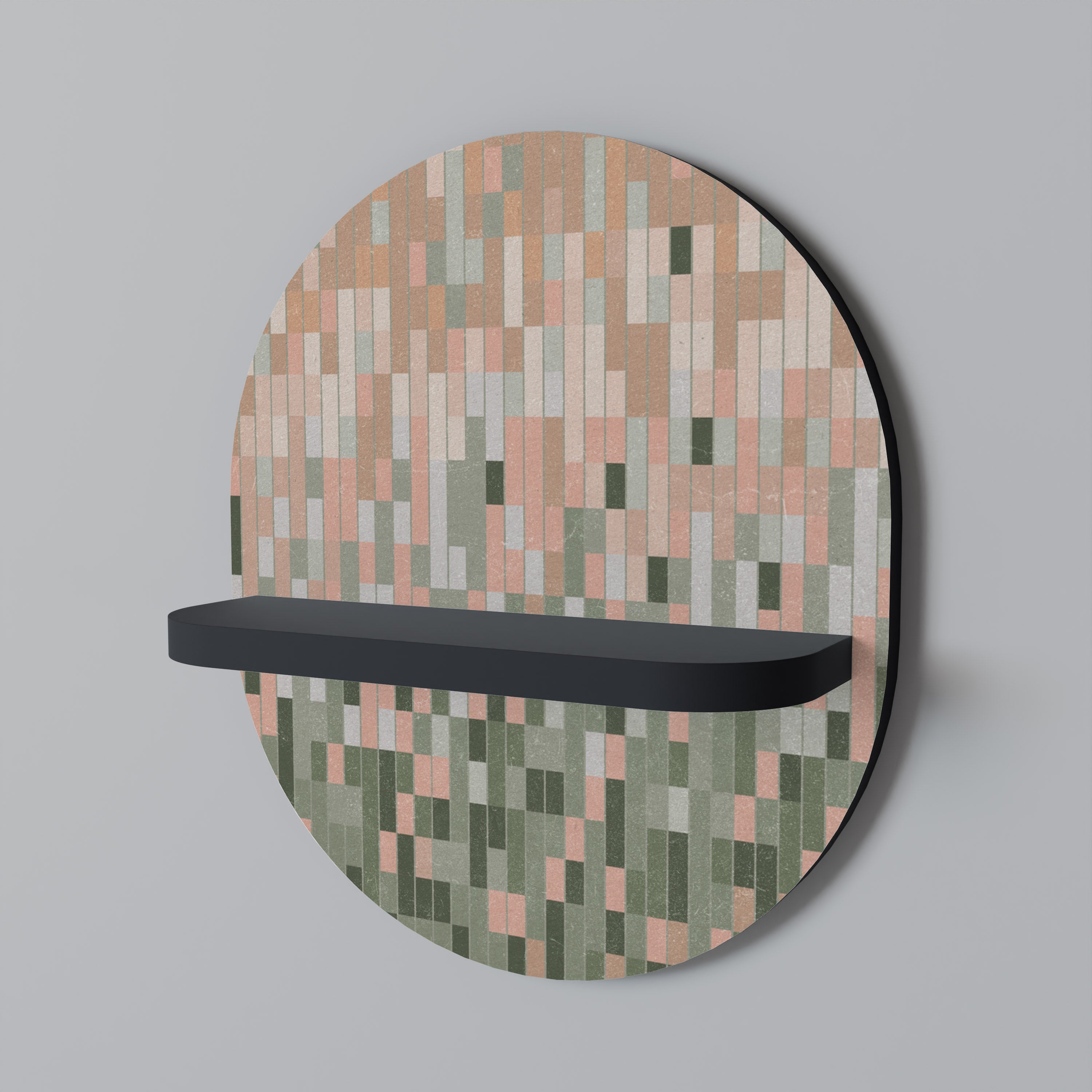 BUILDING THE FUTURE Prateleira Oval Decorativa em Acabamento Preto