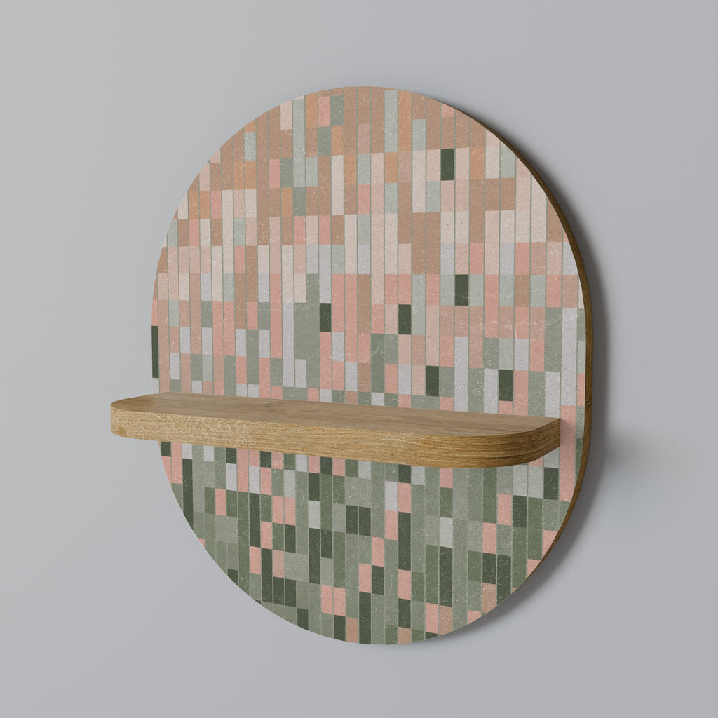 BUILDING THE FUTURE Prateleira Oval Decorativa em Efeito Carvalho