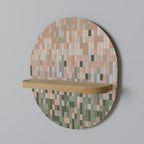 BUILDING THE FUTURE Prateleira Oval Decorativa em Efeito Carvalho