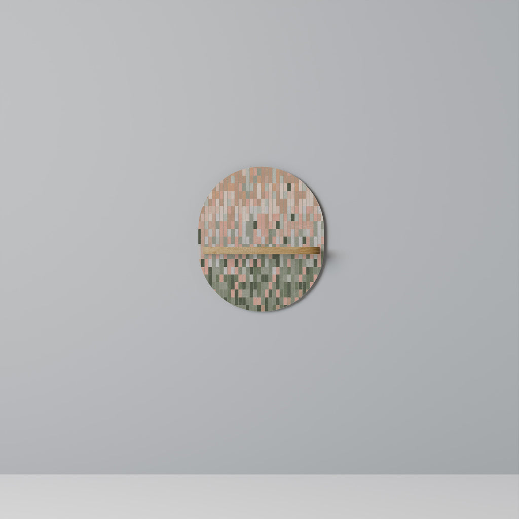 BUILDING THE FUTURE Prateleira Oval Decorativa em Efeito Carvalho