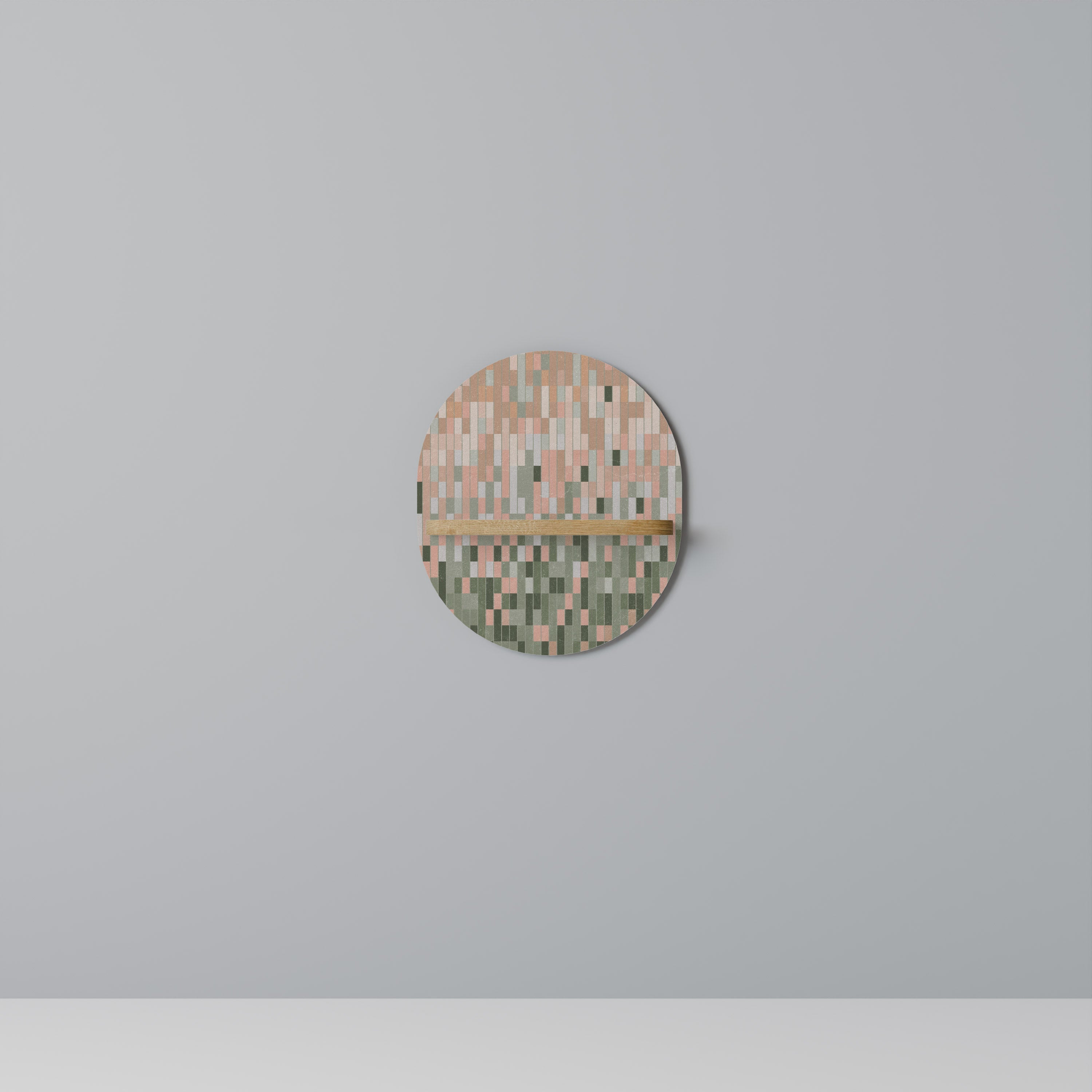 BUILDING THE FUTURE Prateleira Oval Decorativa em Efeito Carvalho