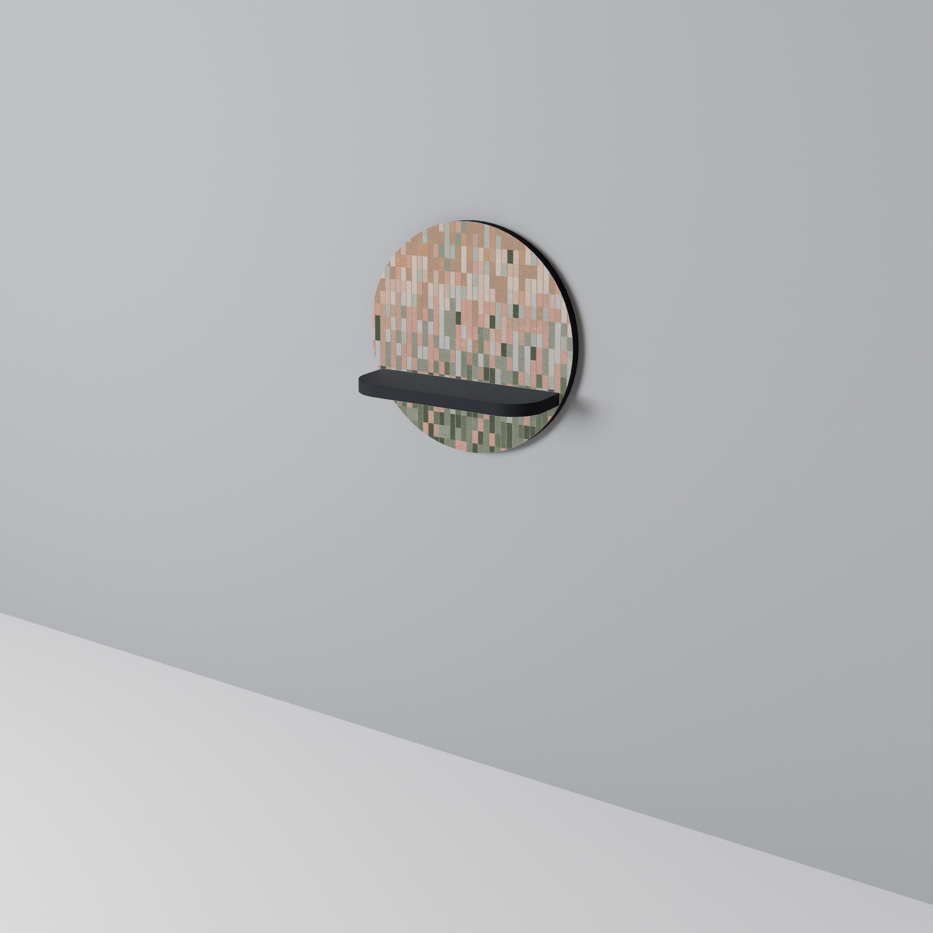 BUILDING THE FUTURE Prateleira Redonda Decorativa em Acabamento Preto