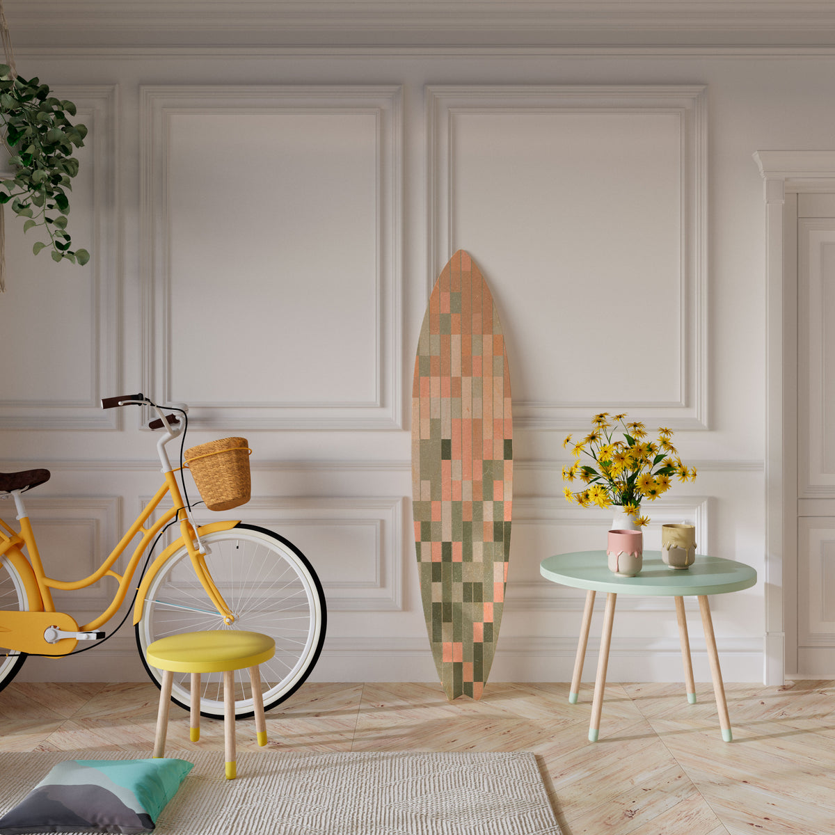 BUILDING THE FUTURE Painel Decorativo Prancha de Surf