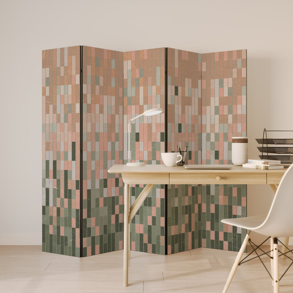 BUILDING THE FUTURE Biombo Decorativo de 5 Painéis