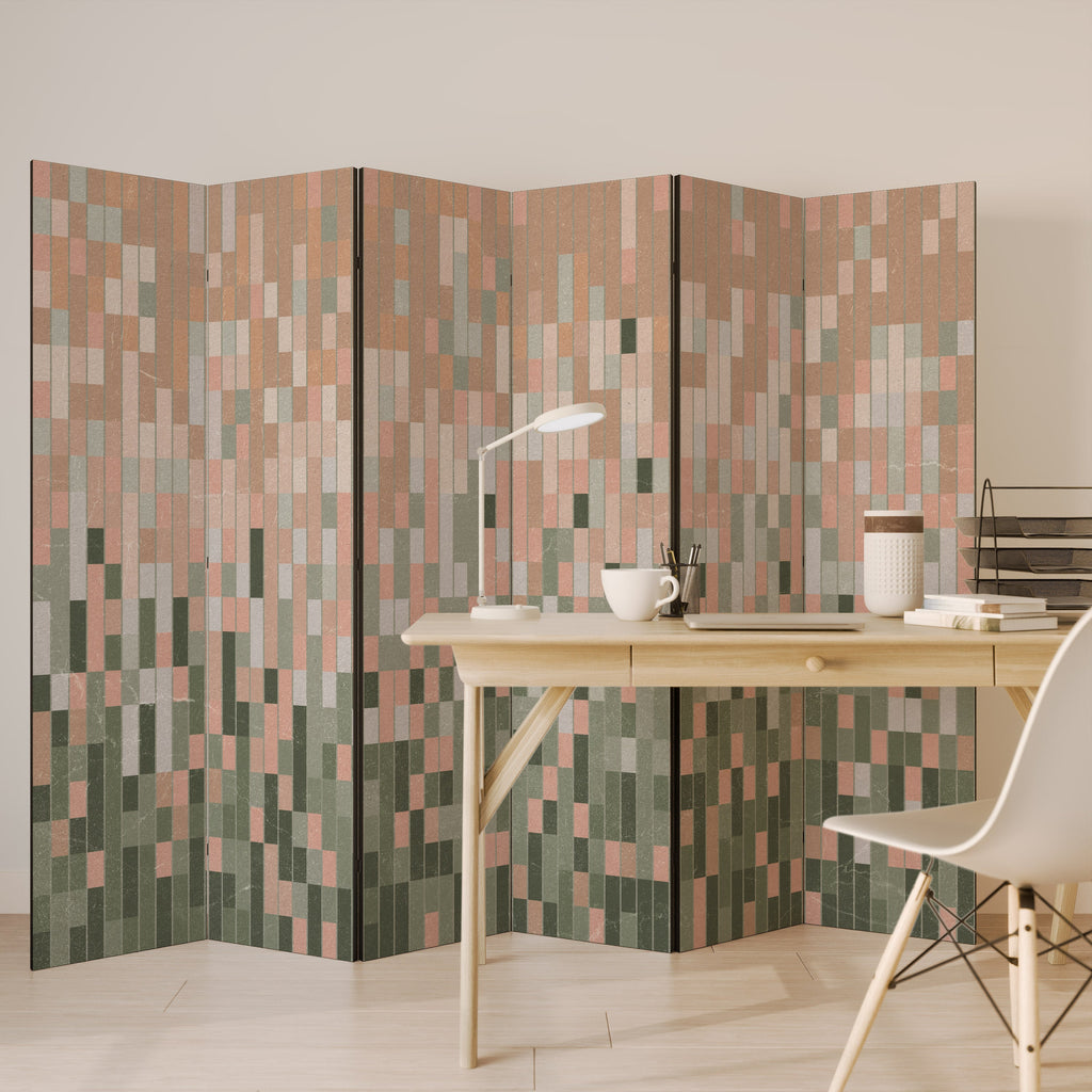 BUILDING THE FUTURE Decorative 6-Panel Room Divider