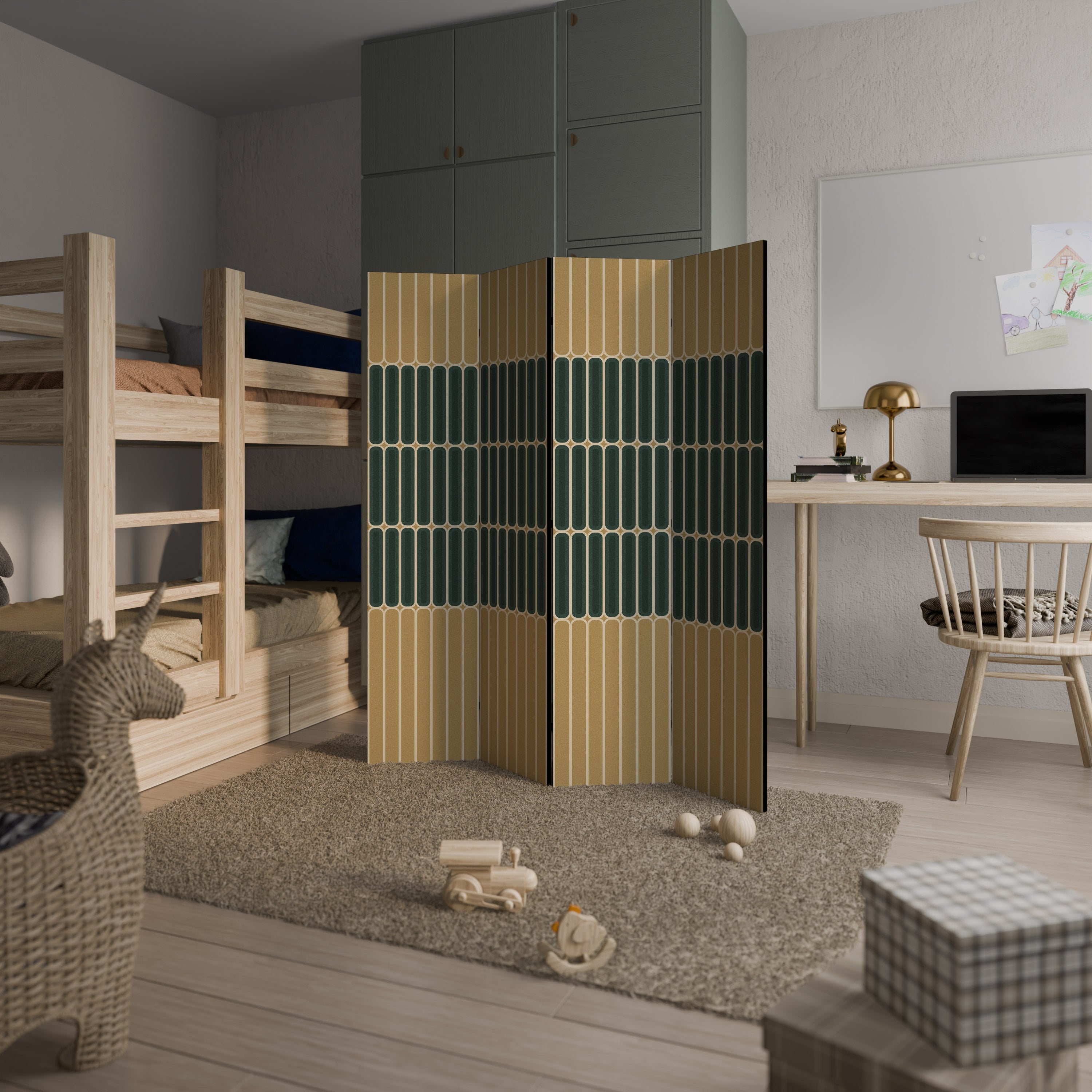 ILUSION GATE Biombo Decorativo de 4 Painéis