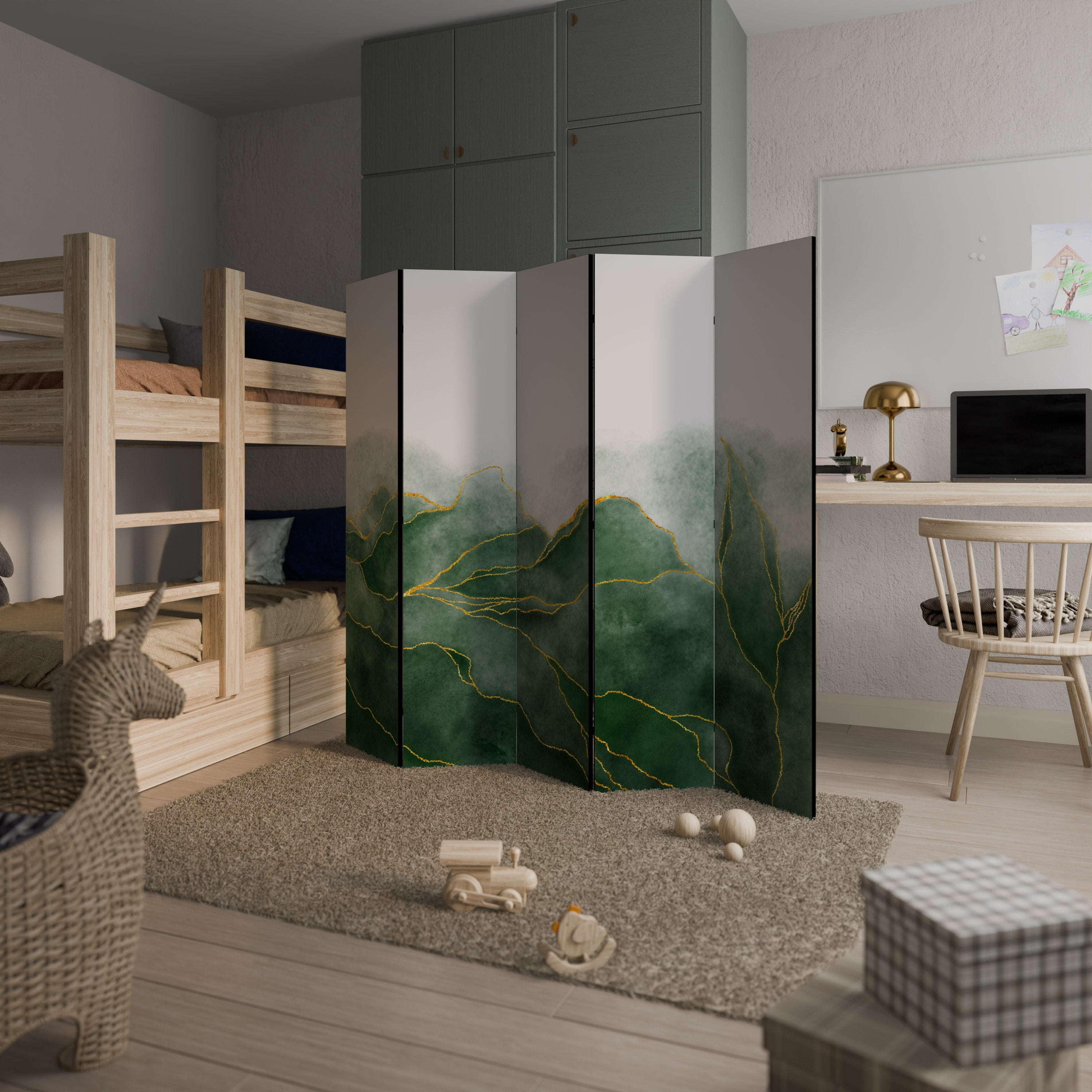 EXPENSIVE NATURE Biombo Decorativo de 5 Painéis