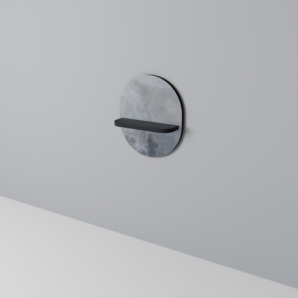 MUTED ARC Prateleira Oval Decorativa em Acabamento Preto