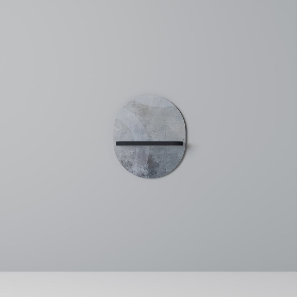 MUTED ARC Prateleira Oval Decorativa em Acabamento Preto