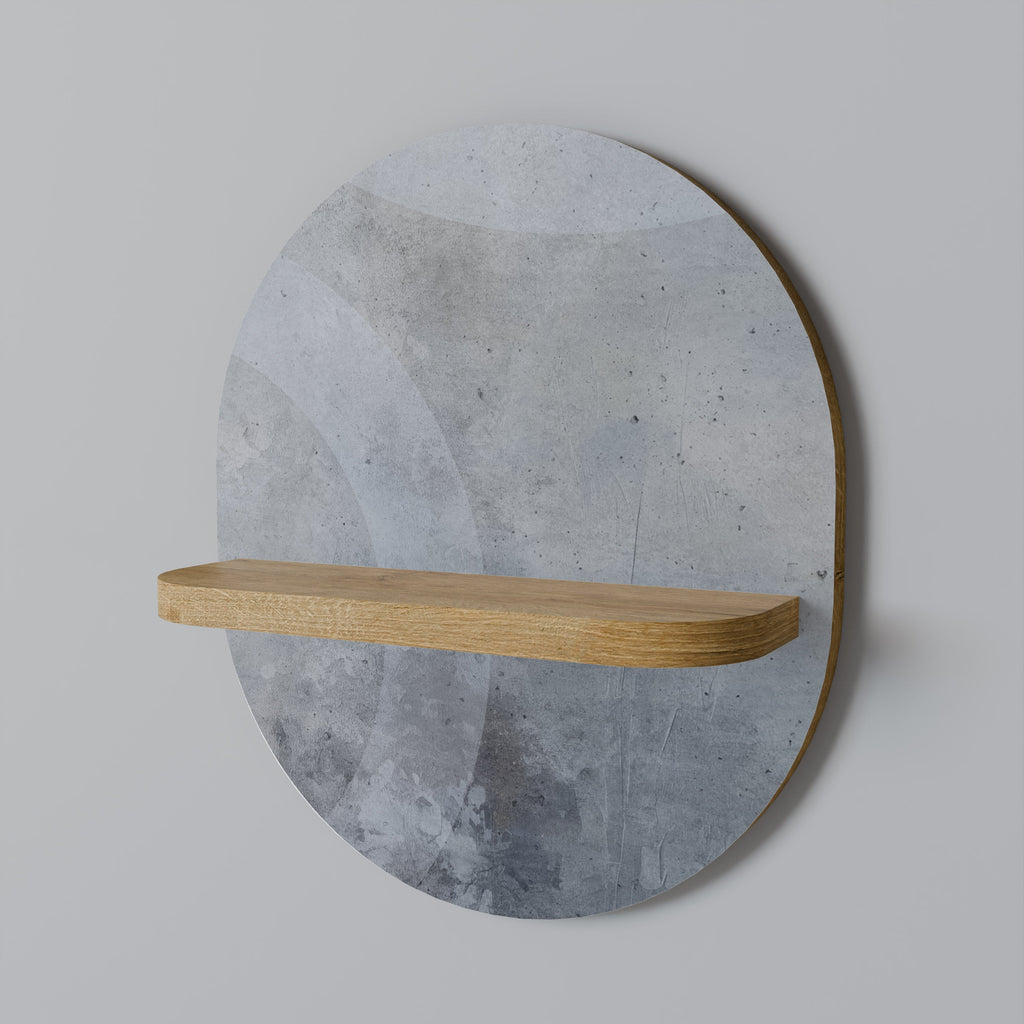 MUTED ARC Prateleira Oval Decorativa em Efeito Carvalho