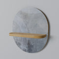 MUTED ARC Prateleira Oval Decorativa em Efeito Carvalho