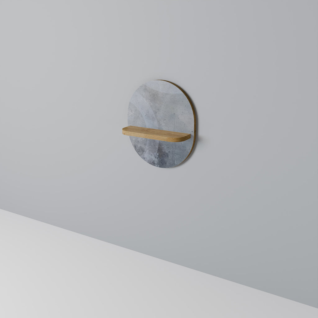 MUTED ARC Prateleira Oval Decorativa em Efeito Carvalho
