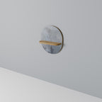 MUTED ARC Prateleira Oval Decorativa em Efeito Carvalho