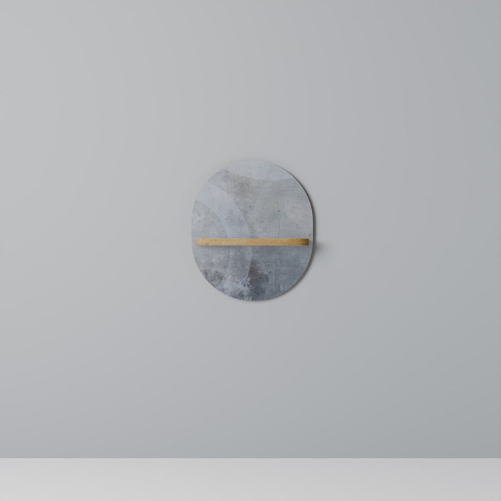 MUTED ARC Prateleira Oval Decorativa em Efeito Carvalho