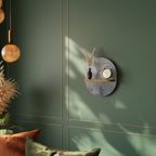 MUTED ARC Prateleira Oval Decorativa em Efeito Carvalho