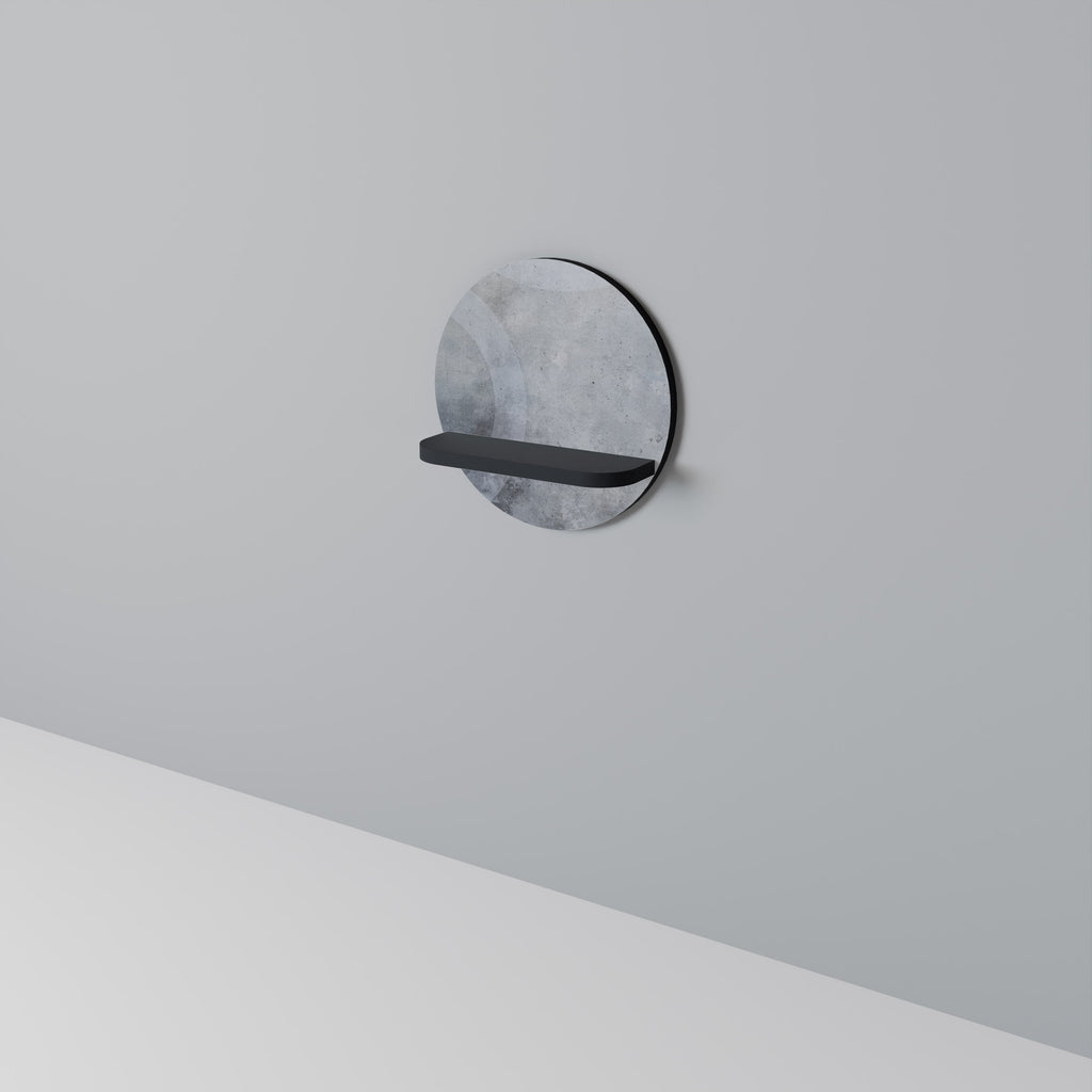 MUTED ARC Prateleira Redonda Decorativa em Acabamento Preto