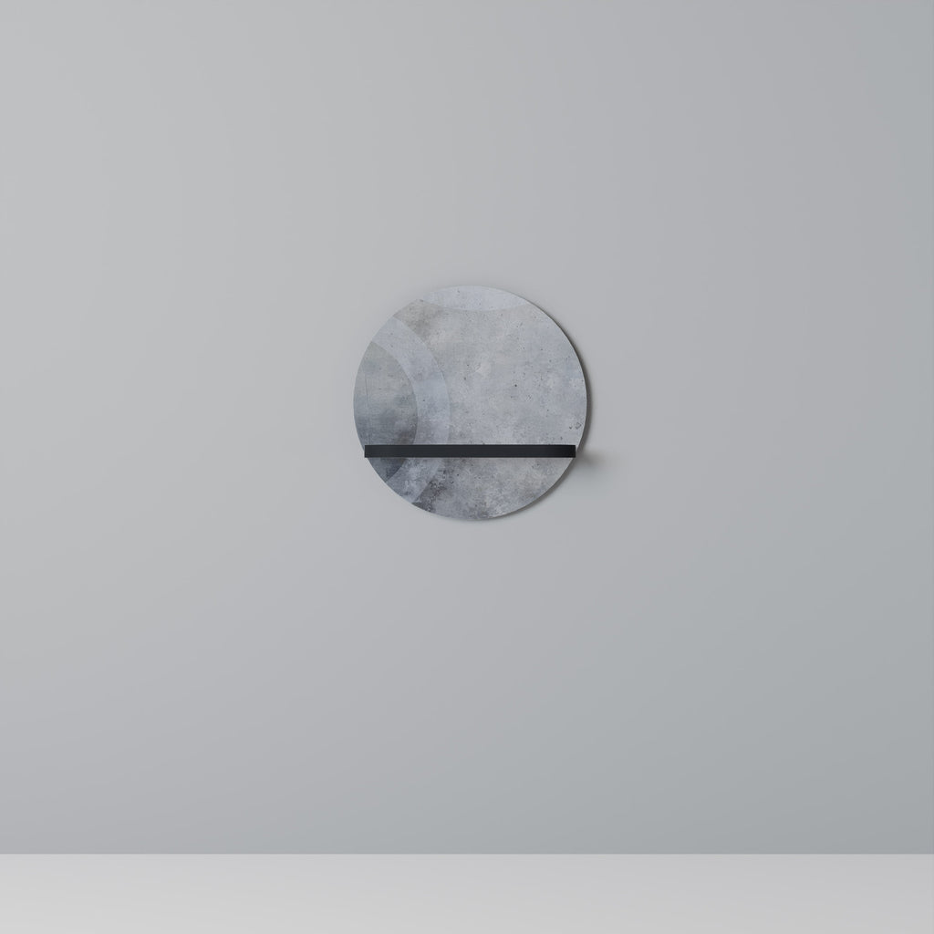 MUTED ARC Prateleira Redonda Decorativa em Acabamento Preto